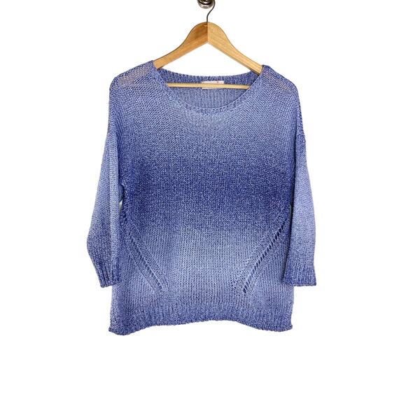 M&S Per Una Blue Ombre Italian Made Sweater US Size 12 L UK 14 - Picture 1 of 5
